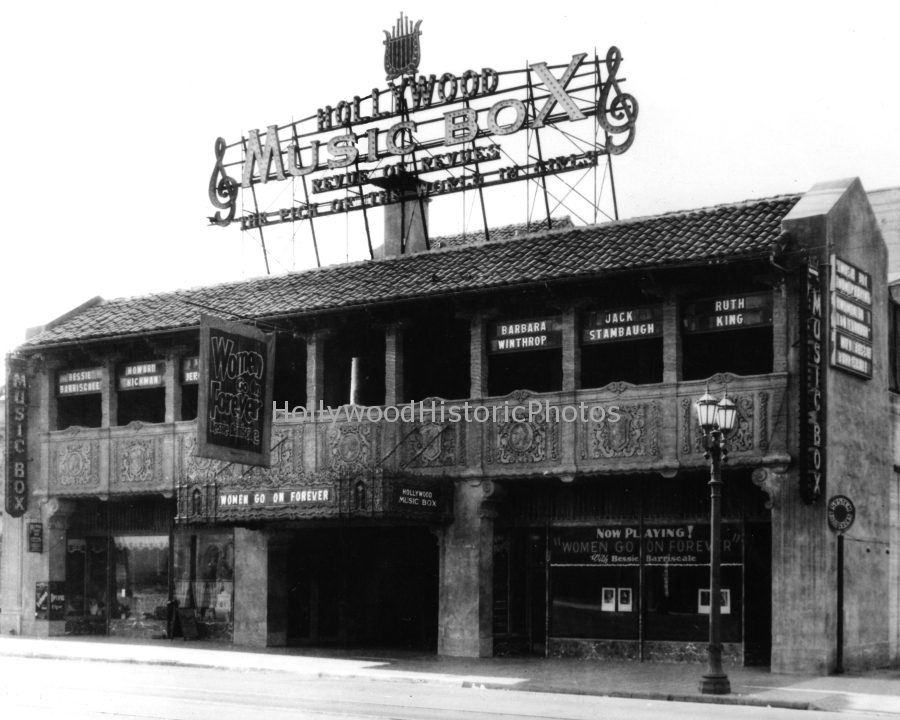 Music Box Theatre 1931 Women Go On Forever 6126 Hollywood Blvd. Henry Fonda Theatre..jpg